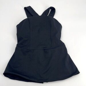 UEC Fabletics black built in bra tank top. Zipper back size XXS